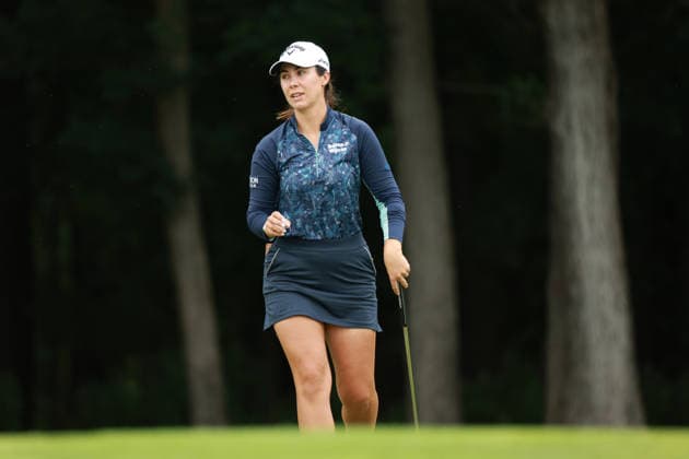 Meijer LPGA, Golf Damen Classic BELMONT, MICHIGAN - JUNE 20: Sophia Schubert of the United States plays her putt on the 7th green during the third round of the Meijer LPGA Classic for Simply Give golf tournament at Blythefield Country Club in Belmont, MI, USA Saturday, June 20, 2026. Belmont Michigan United States  Copyright: xJorgexLemusx originalFilename:lemus-meijerlp260620_np746.jpg