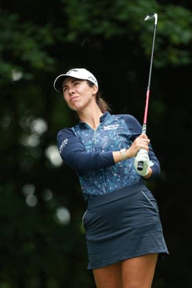 Meijer LPGA, Golf Damen Classic BELMONT, MICHIGAN - JUNE 20: Sophia Schubert of the United States plays her tee shot on the 7th hole during the third round of the Meijer LPGA Classic for Simply Give golf tournament at Blythefield Country Club in Belmont, MI, USA Saturday, June 20, 2026. Belmont Michigan United States  Copyright: xJorgexLemusx originalFilename:lemus-meijerlp260620_npc55.jpg
