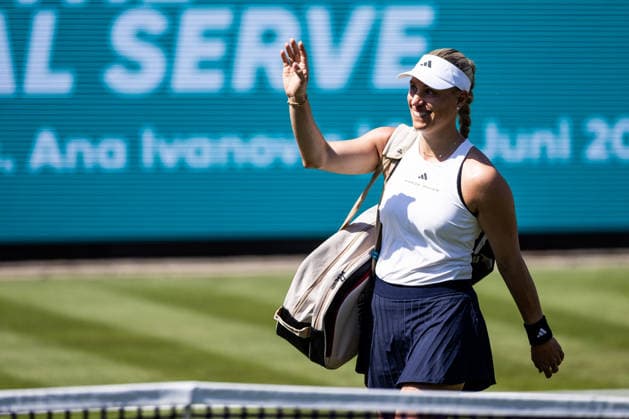 BAD HOMBURG, GERMANY - JUNE 20: Angelique Kerber (GER) during The Final Serve - Angelique Kerber (GER) vs Ana Ivanovic (SRB) at the Bad Homburg Open powered by Solarwatt at Kurpark Bad Homburg on June 20, 2026 in Bad Homburg, Germany. Hessen Germany Copyright: xSteffiexWunderlx