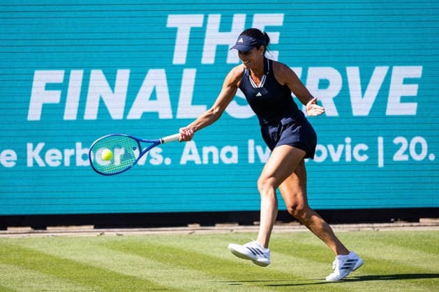 BAD HOMBURG, GERMANY - JUNE 20: Ana Ivanovic (SRB) during The Final Serve - Angelique Kerber (GER) vs Ana Ivanovic (SRB) at the Bad Homburg Open powered by Solarwatt at Kurpark Bad Homburg on June 20, 2026 in Bad Homburg, Germany. Hessen Germany Copyright: xSteffiexWunderlx