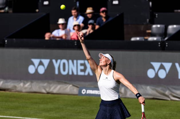 BAD HOMBURG, GERMANY - JUNE 20: Angelique Kerber (GER) during The Final Serve - Angelique Kerber (GER) vs Ana Ivanovic (SRB) at the Bad Homburg Open powered by Solarwatt at Kurpark Bad Homburg on June 20, 2026 in Bad Homburg, Germany. Hessen Germany Copyright: xSteffiexWunderlx