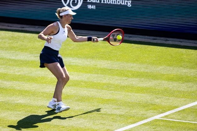 BAD HOMBURG, GERMANY - JUNE 20: Angelique Kerber (GER) during The Final Serve - Angelique Kerber (GER) vs Ana Ivanovic (SRB) at the Bad Homburg Open powered by Solarwatt at Kurpark Bad Homburg on June 20, 2026 in Bad Homburg, Germany. Hessen Germany Copyright: xSteffiexWunderlx