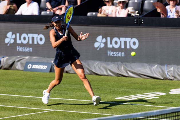 BAD HOMBURG, GERMANY - JUNE 20: Ana Ivanovic (SRB) during The Final Serve - Angelique Kerber (GER) vs Ana Ivanovic (SRB) at the Bad Homburg Open powered by Solarwatt at Kurpark Bad Homburg on June 20, 2026 in Bad Homburg, Germany. Hessen Germany Copyright: xSteffiexWunderlx