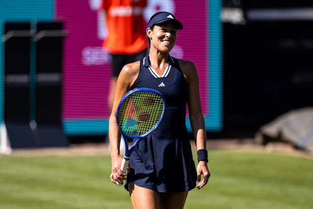 BAD HOMBURG, GERMANY - JUNE 20: Ana Ivanovic (SRB) during The Final Serve - Angelique Kerber (GER) vs Ana Ivanovic (SRB) at the Bad Homburg Open powered by Solarwatt at Kurpark Bad Homburg on June 20, 2026 in Bad Homburg, Germany. Hessen Germany Copyright: xSteffiexWunderlx