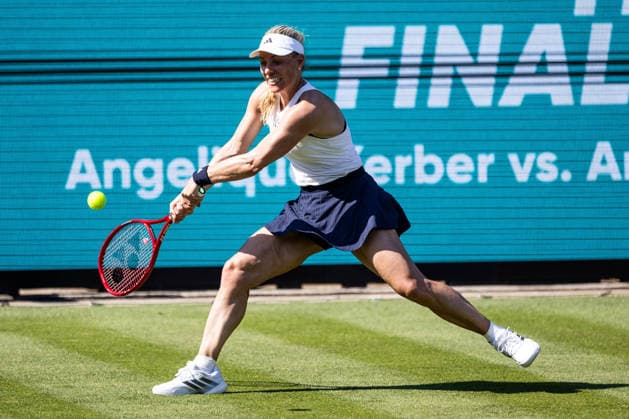 BAD HOMBURG, GERMANY - JUNE 20: Angelique Kerber (GER) during The Final Serve - Angelique Kerber (GER) vs Ana Ivanovic (SRB) at the Bad Homburg Open powered by Solarwatt at Kurpark Bad Homburg on June 20, 2026 in Bad Homburg, Germany. Hessen Germany Copyright: xSteffiexWunderlx