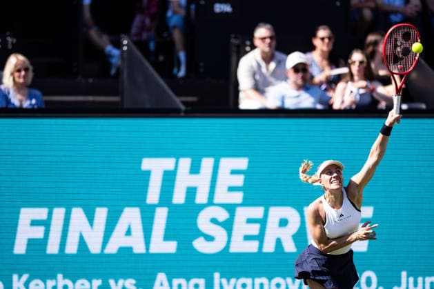 BAD HOMBURG, GERMANY - JUNE 20: Angelique Kerber (GER) during The Final Serve - Angelique Kerber (GER) vs Ana Ivanovic (SRB) at the Bad Homburg Open powered by Solarwatt at Kurpark Bad Homburg on June 20, 2026 in Bad Homburg, Germany. Hessen Germany Copyright: xSteffiexWunderlx