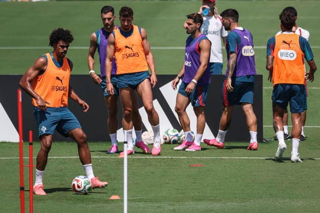FIFA World Cup, WM, Weltmeisterschaft, Fussball 2026 - Portugal training Portugal s national soccer player Renato Veiga (L) attends a training session of the team, in Palm Beach, Florida, USA, 20 June 2026. Palm Beach Florida United States  Copyright: xMIGUELxA.xLOPESx