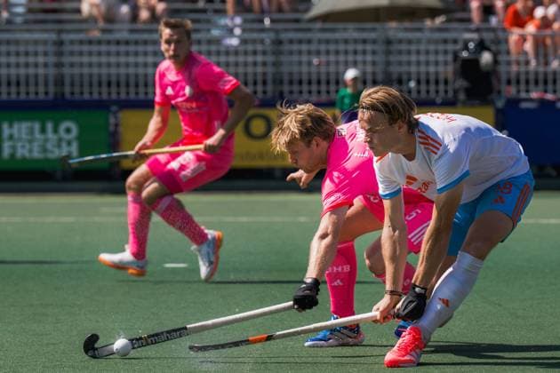 ROTTERDAM, 20-06-2026, HC Rotterdam, FIH Hockey Pro League Men, Netherlands - Germany , Season 2025-2026. Picture shows Netherlands player Olivier Hortensius Netherands - Germany (2nd Match)  x204500899x Copyright: