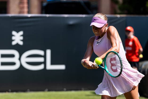 BAD HOMBURG, GERMANY - JUNE 20: Mariella Thamm (GER) during the Bad Homburg Open powered by Solarwatt Singles match between Renata Zarazua (MEX) vs Mariella Thamm (GER) at Kurpark Bad Homburg on June 20, 2026 in Bad Homburg, Germany. Hessen Germany Copyright: xSteffiexWunderlx