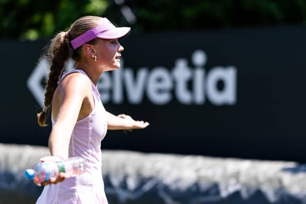 BAD HOMBURG, GERMANY - JUNE 20: Mariella Thamm (GER) complains during the Bad Homburg Open powered by Solarwatt Singles match between Renata Zarazua (MEX) vs Mariella Thamm (GER) at Kurpark Bad Homburg on June 20, 2026 in Bad Homburg, Germany. Hessen Germany Copyright: xSteffiexWunderlx