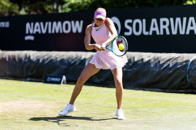 BAD HOMBURG, GERMANY - JUNE 20: Mariella Thamm (GER) during the Bad Homburg Open powered by Solarwatt Singles match between Renata Zarazua (MEX) vs Mariella Thamm (GER) at Kurpark Bad Homburg on June 20, 2026 in Bad Homburg, Germany. Hessen Germany Copyright: xSteffiexWunderlx