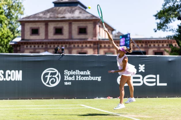 BAD HOMBURG, GERMANY - JUNE 20: Mariella Thamm (GER) during the Bad Homburg Open powered by Solarwatt Singles match between Renata Zarazua (MEX) vs Mariella Thamm (GER) at Kurpark Bad Homburg on June 20, 2026 in Bad Homburg, Germany. Hessen Germany Copyright: xSteffiexWunderlx