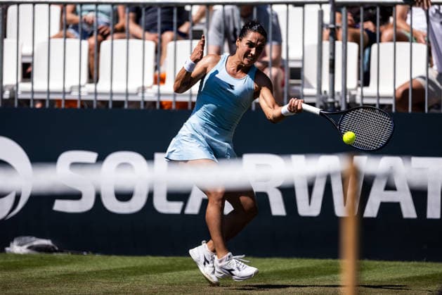 BAD HOMBURG, GERMANY - JUNE 20: Martina Trevisan (ITA) during the Bad Homburg Open powered by Solarwatt Singles match between Martina Trevisan (ITA) vs Taylor Townsend (USA) at Kurpark Bad Homburg on June 20, 2026 in Bad Homburg, Germany. Hessen Germany Copyright: xSteffiexWunderlx
