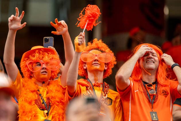 June 20, 2026: Netherlands fans prior to a FIFA World Cup, WM, Weltmeisterschaft, Fussball Group F match between Netherlands and Sweden in Houston, TX. .. CSM FIFA World Cup 2026: Netherlands Vs Sweden JUN 20  - ZUMAc04_ 20260620_faf_c04_004 Copyright: xTraskxSmithx