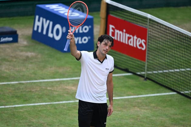 Schlussjubel Schlußjubel Emotion Freude Taylor Fritz USA 20.06.2026 ¢ Tennis ¢ TERRA WORTMANN OPEN ¢ ATP, Tennis Herren 500, heristo-arena-Halle (Westfalen), TERRA WORTMANN OPEN, NRW Germany *** Victory celebration Victory celebration Emotion Joy Taylor Fritz USA June 20, 2026 ¢ Tennis ¢ TERRA WORTMANN OPEN ¢ ATP 500, heristo arena Halle Westfalen, TERRA WORTMANN OPEN, North Rhine-Westphalia, Germany,detected_source_language Copyright: xpepphotox xPeterxEppingerx pep00321, pep_20260620_hm_377769