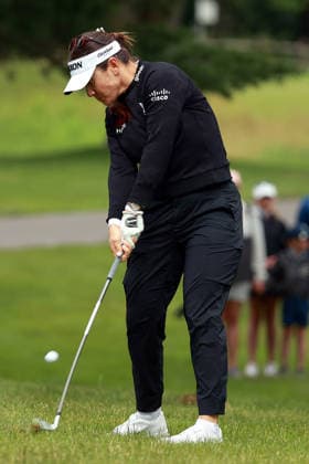 Meijer LPGA, Golf Damen Classic by Simply Give Belmont, MI - JUNE 20: Hannah Green of Australia hits from the rough along the 8th fairway during the third round of the Meijer LPGA Classic by Simply Give at Blythefield Country Club on June 20, 2026 in Belmont, Michigan. Belmont Michigan United States  Copyright: xAmyxLemusx originalFilename:lemus-meijerlp260620_npffH.jpg