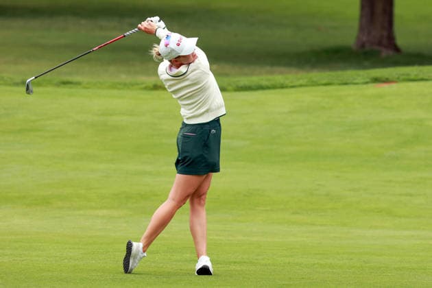 Meijer LPGA, Golf Damen Classic by Simply Give Belmont, MI - JUNE 20: Nanna Koerstz Madsen of Denmark hits from the 8th fairway during the third round of the Meijer LPGA Classic by Simply Give at Blythefield Country Club on June 20, 2026 in Belmont, Michigan. Belmont Michigan United States  Copyright: xAmyxLemusx originalFilename:lemus-meijerlp260620_npBhq.jpg