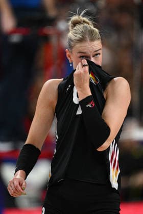 Turkiye v Germany - 2026 FIVB Volleyball Nations League ANKARA, TURKIYE - JUNE 20: Lina Alsmeier (9) of Germany national volleyball team in action during the 2026 FIVB Volleyball Nations League (VNL) Pool 2 match between Turkiye and Germany at Ankara Sports Hall in Ankara, Turkiye on June 20, 2026. Akin Celiktas Anadolu Ankara Turkey. Editorial use only. Please get in touch for any other usage.  Copyright: x2026xAnadoluxAkinxCeliktasx