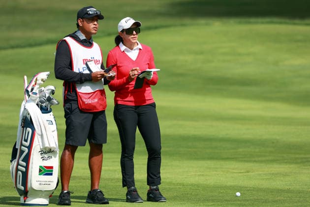 Meijer LPGA, Golf Damen Classic by Simply Give Belmont, MI - JUNE 20: Paula Reto of South Africa looks down the 8th fairway with her caddie during the third round of the Meijer LPGA Classic by Simply Give at Blythefield Country Club on June 20, 2026 in Belmont, Michigan. Belmont Michigan United States  Copyright: xAmyxLemusx originalFilename:lemus-meijerlp260620_npKSR.jpg