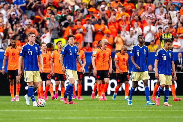 260620 Viktor Gyökeres, Victor Nilsson Lindelöf, Alexander Isak and Yasin Ayari of Sweden look dejected after 2-0 during the FIFA World Cup, WM, Weltmeisterschaft, Fussball 2026 football match between Netherlands and Sweden on June 20, 2026 in Houston. Photo: Petter Arvidson BILDBYRAN kod PA PA1246 bbeng fotboll football soccer fotball vm fotbolls-vm fotball-vm fotbolls-vm 2026 fifa world cup 2026 sverige sweden sverige a netherlands nederländerna depp *** June 20, 2026  Copyright: PETTERxARVIDSON BB260620PA084