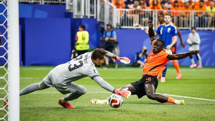HOUSTON - Brian Brobbey of the Netherlands scores the 2-0 during the 2026 FIFA World Cup, WM, Weltmeisterschaft, Fussball Group F match between the Netherlands and Sweden at Houston Stadium on June 20, 2026, in Houston, United States. KOEN VAN WEEL ANP FIFA World Cup 2026 group stage 2026 xVIxANPxSportx xxANPxIVx 561522691 originalFilename: 561522691.jpg