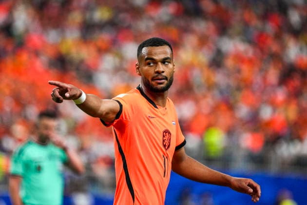 Cody Gakpo of the Netherlands gesturing during the match between the Netherlands and Sweden in the second round of the group stage of the 2026 World Cup, held at Houston Stadium in Houston, United States. Richard Callis Fotoarena (Richard Callis SPP)  Copyright: xRichardxCallisx xSPPx spp-en-RiCa-2965534
