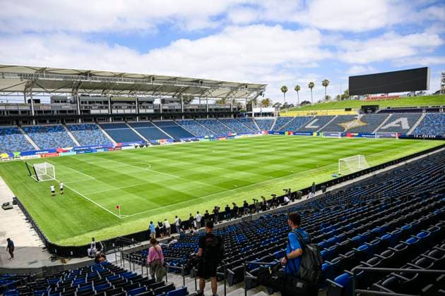 Belgian national football team - FIFA World Cup, WM, Weltmeisterschaft, Fussball 2026 - media activities 20 06 2026 LOS ANGELES, UNITED STATES OF AMERICA - JUNE 20 : Illustration picture LA Galaxy Training complex pictured during a training session at Carson Sports Park prior to the Belgium vs Iran match during the 2026 FIFA World Cup on June 20, 2026 in Los Angeles, United States of America, 20 06 2026 Los Angeles United States of America  Copyright: xNicoxVereeckenx