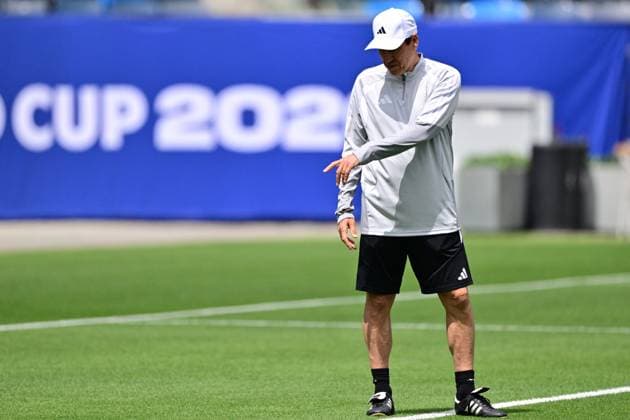 Belgium s head coach Rudi Garcia pictured during a training session of Belgian national soccer team Red Devils in Los Angeles, USA, on Saturday 20 June 2026. The Red Devils prepare for their second game in the group stage of the 2026 FIFA World Cup, WM, Weltmeisterschaft, Fussball DIRKxWAEM  x178495180x