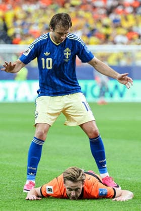 Benjamin Nygren of Sweden gestures during a FIFA Men’s World Cup 2026 Group Stage football match between Netherlands and Sweden at Houston Stadium, in Houston on June 20th 2026 (Photo by LVDIDI SPP)  Copyright: xLVDIDI SPPx Sportspressphoto_SPR171701