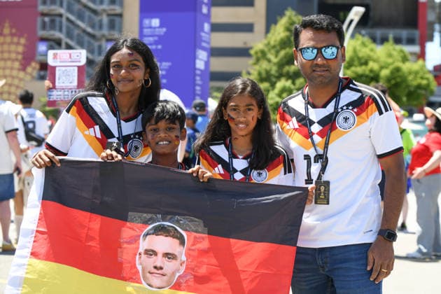 Germany national team, Nationalteam vs Ivory Coast National Team. FIFA World Cup, WM, Weltmeisterschaft, Fussball 2026 Group E match. Fans enter the stadium premises previous to the match played between the National Teams of Germany and Cote dIvoire. FIFA World Cup 2026 Group E match, played on 20.06.26 at the Toronto Stadium in Toronto, Ontario, Canada. Photo Jose Campos PMEimages Toronto Ontario Canada Copyright: xJosexCamposx xPMEimagesx