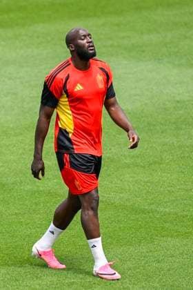 Belgian national football team - FIFA World Cup, WM, Weltmeisterschaft, Fussball 2026 - media activities 20 06 2026 LOS ANGELES, UNITED STATES OF AMERICA - JUNE 20 : Lukaku Romelu forward of Belgium pictured during a training session at Carson Sports Park prior to the Belgium vs Iran match during the 2026 FIFA World Cup on June 20, 2026 in Los Angeles, United States of America, 20 06 2026 Los Angeles United States of America  Copyright: xNicoxVereeckenx