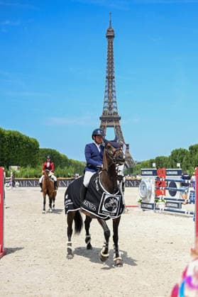 Edouard Mercier &er sur Ballerine de Blondel au Prix Barnes de de la 12ème édition Longines Paris Eiffel Jumping au pied de la Tour Eiffel sur le Champ-de-Mars à Paris, France, le 20 juin 2026. Perusseau-Veeren Bestimage Barnes Prize during the 12th edition of the Longines Paris Eiffel Jumping at Champ-de-Mars near Eiffel Tower in Paris, France, on June 20, 2026. Paris France  Copyright: xPerusseau-Veerenx xBestimagexPerusseau-Veerenx xBestimagex