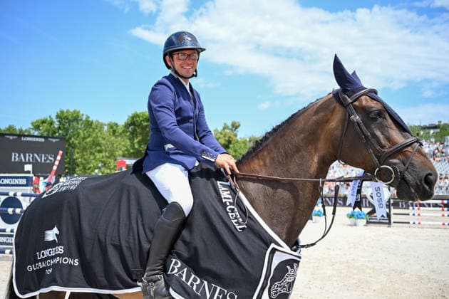 Edouard Mercier &er sur Ballerine de Blondel au Prix Barnes de de la 12ème édition Longines Paris Eiffel Jumping au pied de la Tour Eiffel sur le Champ-de-Mars à Paris, France, le 20 juin 2026. Perusseau-Veeren Bestimage Barnes Prize during the 12th edition of the Longines Paris Eiffel Jumping at Champ-de-Mars near Eiffel Tower in Paris, France, on June 20, 2026. Paris France  Copyright: xPerusseau-Veerenx xBestimagexPerusseau-Veerenx xBestimagex