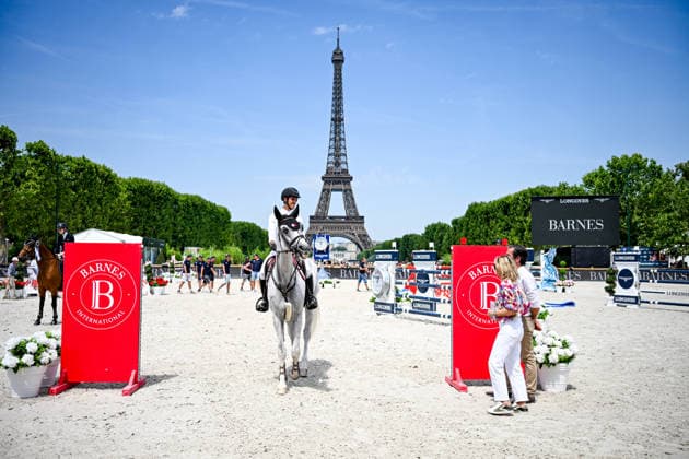 Mohammed Yousef Al Jaber 5ème sur Shotgun 7 avec Virginie Coupérie-Eiffel au Prix Barnes de de la 12ème édition Longines Paris Eiffel Jumping au pied de la Tour Eiffel sur le Champ-de-Mars à Paris, France, le 20 juin 2026. Perusseau-Veeren Bestimage Barnes Prize during the 12th edition of the Longines Paris Eiffel Jumping at Champ-de-Mars near Eiffel Tower in Paris, France, on June 20, 2026. Paris France  Copyright: xPerusseau-Veerenx xBestimagexPerusseau-Veerenx xBestimagex