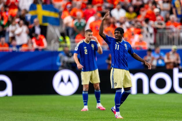 260620 Anthony Elanga of Sweden celebrates after 4-1 during the FIFA World Cup, WM, Weltmeisterschaft, Fussball 2026 football match between Netherlands and Sweden on June 20, 2026 in Houston. Photo: Petter Arvidson BILDBYRAN kod PA PA1246 bbeng fotboll football soccer fotball vm fotbolls-vm fotball-vm fotbolls-vm 2026 fifa world cup 2026 sverige sweden sverige a netherlands nederländerna jubel *** June 20, 2026  Copyright: PETTERxARVIDSON BB260620PA162