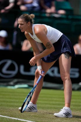 Lexus Nottingham Open - Day Six Karolina Pliskova competes during her semi-final singles match at the 2026 Lexus Nottingham Open Women s tennis tournament at the Nottingham Tennis Centre in Nottingham, England, on June 20, 2026. Nottingham Great Britain United Kingdom  Copyright: xOwenxHammondx originalFilename:hammond-2026lexu260620_npChi.jpg