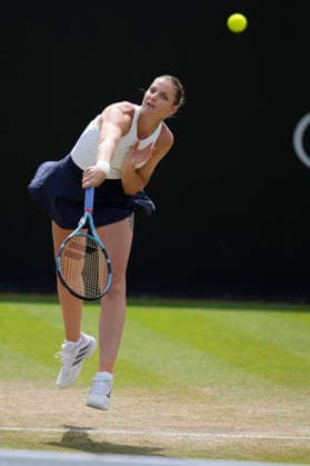 Lexus Nottingham Open - Day Six Karolina Pliskova competes during her semi-final singles match at the 2026 Lexus Nottingham Open Women s tennis tournament at the Nottingham Tennis Centre in Nottingham, England, on June 20, 2026. Nottingham Great Britain United Kingdom  Copyright: xOwenxHammondx originalFilename:hammond-2026lexu260620_npMKE.jpg