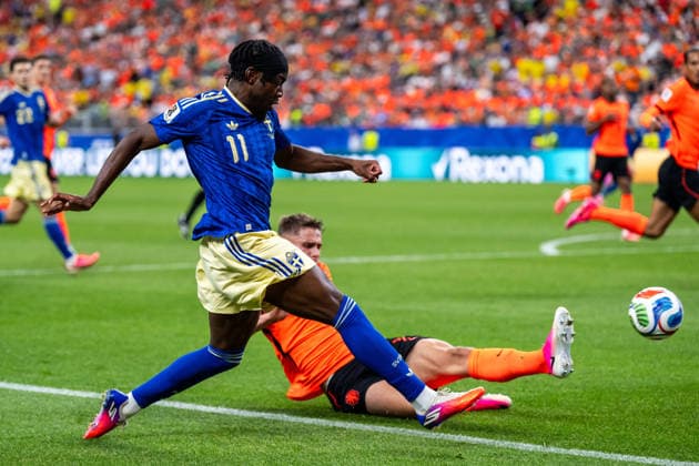260620 Anthony Elanga of Sweden during the FIFA World Cup, WM, Weltmeisterschaft, Fussball 2026 football match between Netherlands and Sweden on June 20, 2026 in Houston. Photo: Petter Arvidson BILDBYRAN kod PA PA1246 bbeng fotboll football soccer fotball vm fotbolls-vm fotball-vm fotbolls-vm 2026 fifa world cup 2026 sverige sweden sverige a netherlands nederländerna *** June 20, 2026  Copyright: PETTERxARVIDSON BB260620PA172