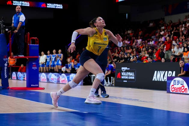 China V Brazil - Volleyball Nations League 2026 Ankara Stage Rosamaria Montibeller 7 participates in the FIVB Volleyball Nations League (VNL) match between China and Brazil at the Ankara Arena in Ankara, Turkey, on June 20, 2026. Ankara Turkey  Copyright: xÃ‡aÄülarxOskayx originalFilename:oskay-chinavbr260620_np5sY.jpg