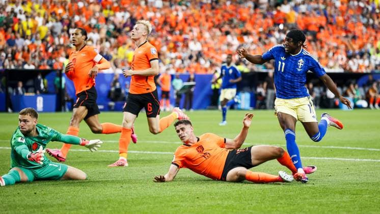 HOUSTON - Anthony Elanga of Sweden scores the 4-1 during the 2026 FIFA World Cup, WM, Weltmeisterschaft, Fussball Group F match between the Netherlands and Sweden at Houston Stadium on June 20, 2026, in Houston, United States. KOEN VAN WEEL ANP FIFA World Cup 2026 group stage 2026 xVIxANPxSportx xxANPxIVx 561528649 originalFilename: 561528649.jpg