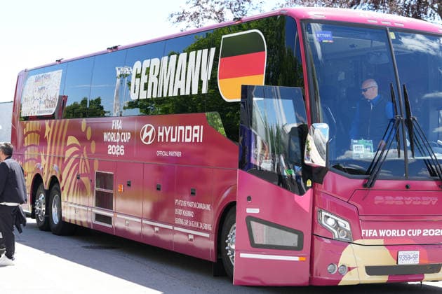 Deutscher Teambus - Toronto 20.06.2026: Deutschland vs. Elfenbeinküste, Toronto Stadium, World Cup 26 Gruppe E 2. Spieltag *** German Team Bus, Toronto, June 20, 2026