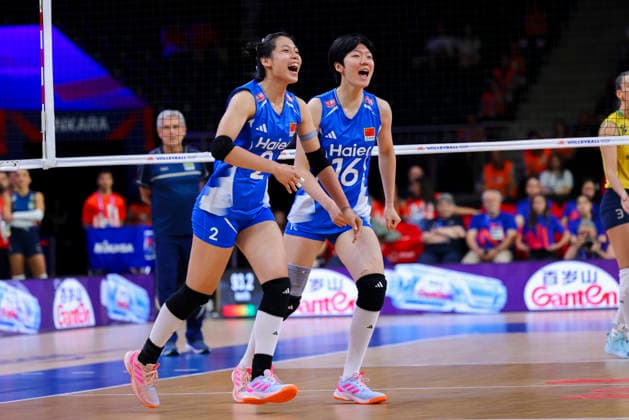 China V Brazil - Volleyball Nations League 2026 Ankara Stage Yushan Zhuang 2 celebrates during the FIVB Volleyball Nations League (VNL) match between China and Brazil at the Ankara Arena in Ankara, Turkey, on June 20, 2026. Ankara Turkey  Copyright: xÃ‡aÄülarxOskayx originalFilename:oskay-chinavbr260620_npQUI.jpg