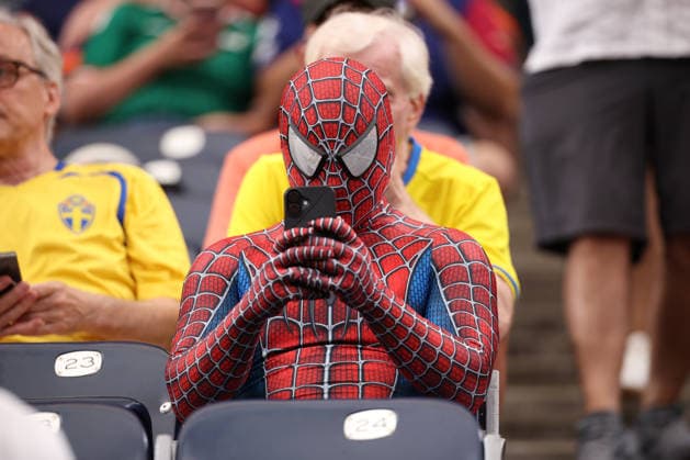 Netherlands v Sweden: Group F - FIFA World Cup, WM, Weltmeisterschaft, Fussball 2026 A person dressed as Spider-Man is seen before the FIFA World Cup Group F match between the Netherlands and Sweden at Houston Stadium in Houston, on June 20, 2026. Houston Texas United States  Copyright: xMIxNewsx originalFilename:fletcher-netherla260620_np7AM.jpg