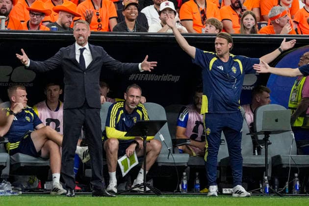 Graham Potter, head coach of Sweden, during the match between the Netherlands and Sweden in the second round of the group stage of the 2026 World Cup, held at Houston Stadium in Houston, United States. Richard Callis Fotoarena (Richard Callis SPP)  Copyright: xRichardxCallisx xSPPx spp-en-RiCa-2965720