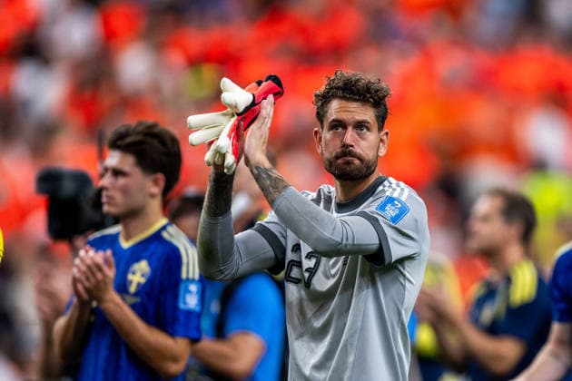 260620 Goalkeeper Kristoffer Nordfeldt of Sweden after the FIFA World Cup, WM, Weltmeisterschaft, Fussball 2026 football match between Netherlands and Sweden on June 20, 2026 in Houston. Photo: Ludvig Thunman BILDBYRAN kod LT PA1246 bbeng fotboll football soccer fotball vm fotbolls-vm fotball-vm fotbolls-vm 2026 fifa world cup 2026 sverige sweden sverige a netherlands nederländerna *** June 20, 2026  Copyright: LUDVIGxTHUNMAN BB260620LT100