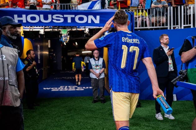 260620 Viktor Gyökeres of Sweden looks dejected after the FIFA World Cup, WM, Weltmeisterschaft, Fussball 2026 football match between Netherlands and Sweden on June 20, 2026 in Houston. Photo: Petter Arvidson BILDBYRAN kod PA PA1246 bbeng fotboll football soccer fotball vm fotbolls-vm fotball-vm fotbolls-vm 2026 fifa world cup 2026 sverige sweden sverige a netherlands nederländerna depp *** June 20, 2026  Copyright: PETTERxARVIDSON BB260620PA220