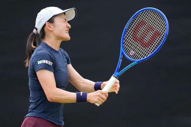 Lexus Nottingham Open - Day Six Shuko Aoyama competes during the semi-final doubles match at the 2026 Lexus Nottingham Open Women s tennis tournament at the Nottingham Tennis Centre in Nottingham, England, on June 20, 2026. Nottingham Great Britain United Kingdom  Copyright: xOwenxHammondx originalFilename:hammond-2026lexu260620_npF8u.jpg