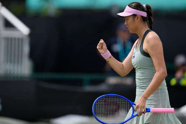 Lexus Nottingham Open - Day Six Hao Ching Chan competes during the semi-final doubles match at the 2026 Lexus Nottingham Open Women s tennis tournament at the Nottingham Tennis Centre in Nottingham, England, on June 20, 2026. Nottingham Great Britain United Kingdom  Copyright: xOwenxHammondx originalFilename:hammond-2026lexu260620_npjXq.jpg