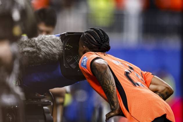 HOUSTON - Crysencio Summerville of the Netherlands celebrates scoring the 5-1 during the 2026 FIFA World Cup, WM, Weltmeisterschaft, Fussball Group F match between the Netherlands and Sweden at Houston Stadium on June 20, 2026, in Houston, United States. ROBIN VAN LONKHUIJSEN ANP FIFA World Cup 2026 group stage 2026 xVIxANPxSportx xxANPxIVx 561532741 originalFilename: 561532741.jpg