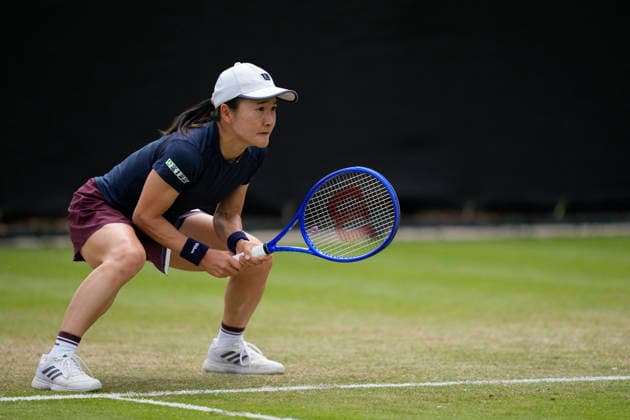 Lexus Nottingham Open - Day Six Shuko Aoyama competes during the semi-final doubles match at the 2026 Lexus Nottingham Open Women s tennis tournament at the Nottingham Tennis Centre in Nottingham, England, on June 20, 2026. Nottingham Great Britain United Kingdom  Copyright: xOwenxHammondx originalFilename:hammond-2026lexu260620_npKHp.jpg